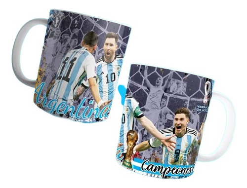 Taza De Ceramica Messi Mundia Qatar Campeon 2022 Mundial