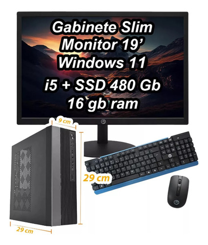 Mini Pc Completo Desktop I5 Ssd 480gb 16gb Ram Windows 11 