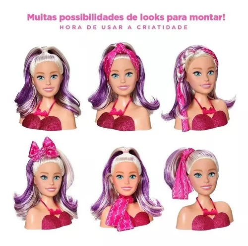 Boneca Barbie Busto Styling Head Faces Maquiagem AcessóriosPupeeAcessórios  para BonecasOficina Brinquedos