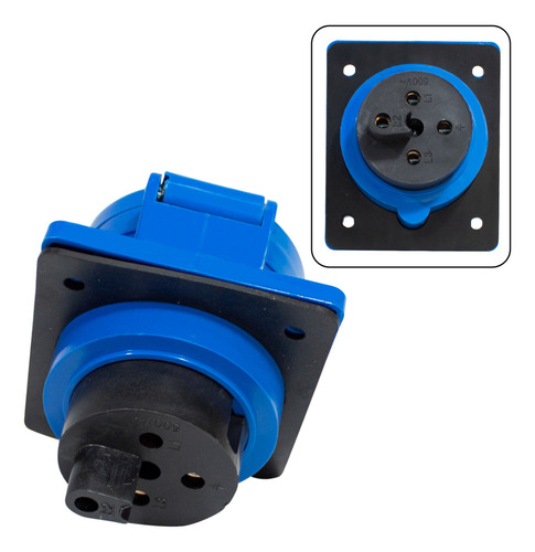 Tomada Embutir 3p+t 32a Azul 9h 220/250v Omg 4249