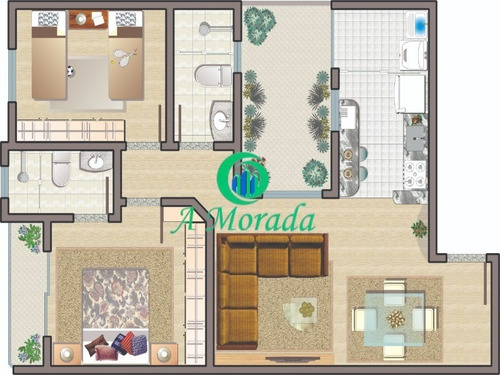 Imagem 1 de 3 de Belo Apartamento 2 Dormitórios No Jardim Utinga - Santo André - Ap03261 - 69878017