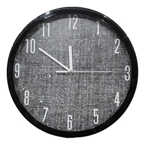 Reloj De Pared 30 Cm Redondo Aguja Continua Color De La Estructura Gris Oscuro Color Del Fondo Gris