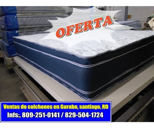 Venta De Colchones Doble Pillow  Top, A Precio De Fabrica En Gurabo Santiago Rep. Dom