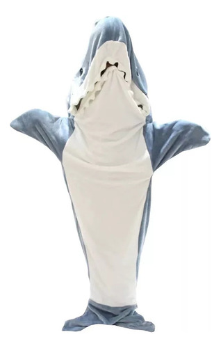 Saco De Dormir Shark De Forro Polar Supersuave Con Capucha