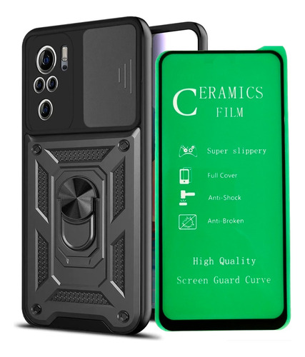 Funda Antichoque + Vidrio Cerámico Para Xiaomi Poco M5s