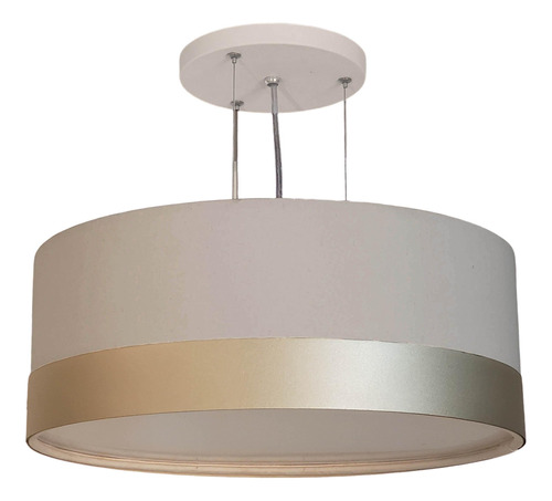 Lustre Pendente Tom Luz Cúpula Detalhe Bronze 40x15 Cinza