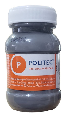 Politec Pintura Acrílica 100 Ml Gris