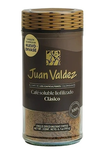 Café Liofilizado Juan Valdez 190g Frasco - g a $169