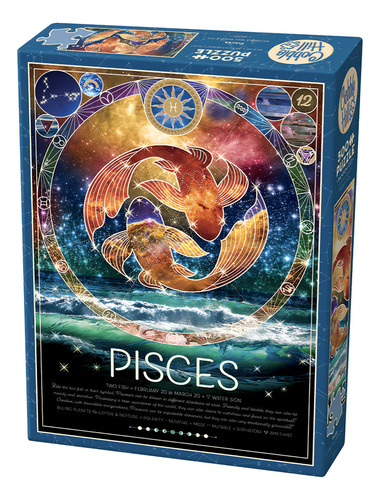 Rompecabezas Piscis Signo Zodiacal 500 Pz Cobble Hill Pisces Zodiaco Peces