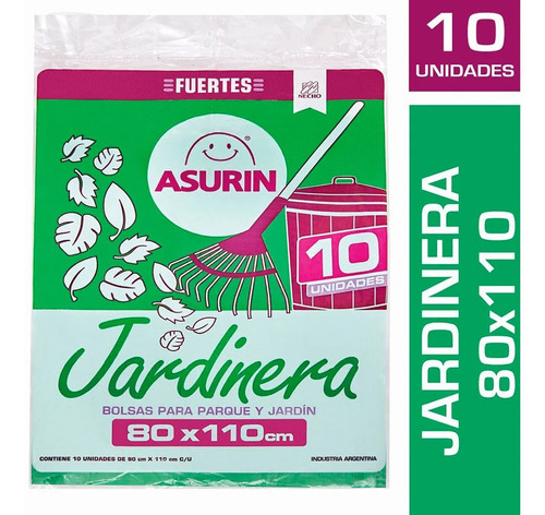 Bolsas Jardinera  Parque Jardin  Residuo Fuertes Asurin 10 U