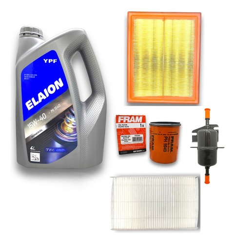 Kit 4 Filtros + Elaion 15w40 Fiat Palio Siena 1.4 1.3 Fire