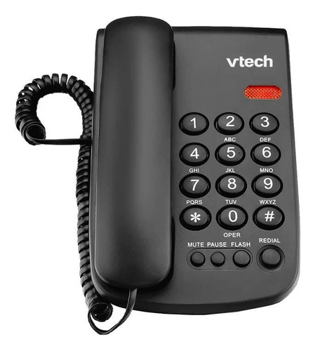 Teléfono De Escritorio Con Bloqueo De Llamadas Vtech Negro