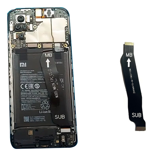 Cabo Flex Main Sub Placa Compatível Xiaomi Redmi Note 10s