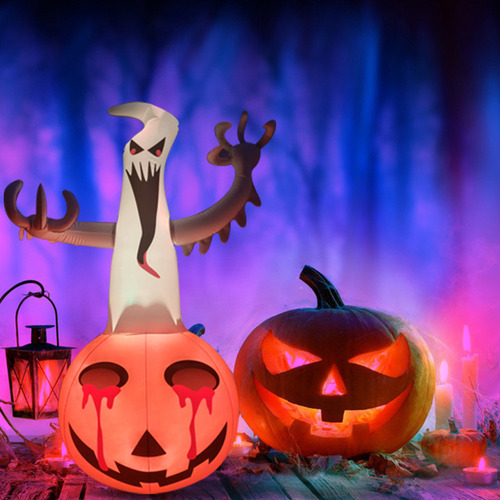 Calabaza Inflable Con Fantasma De Halloween