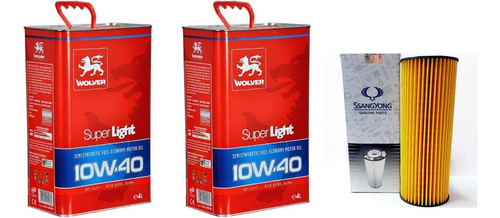 Wolver 10w40 8 Litros+ Filtro Ssangyong Actyon Punta Tiburon