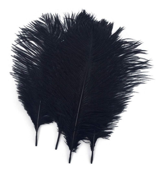 Hermoso Adorno De Pluma de Avestruz Negro esponjoso Paño banda lateral de 3-6in de ancho adecuado