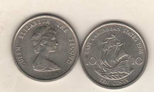 East Caribbean States Moneda De 10 Ctvs Año 1981 Km 13 - Unc