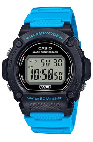 Reloj Casio W219h-2a2 Hombre Iluminator Somos Tienda 