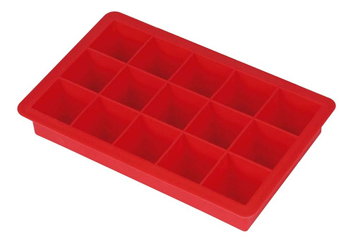 Cubetera De Silicona Roja 15 Cubos Mor