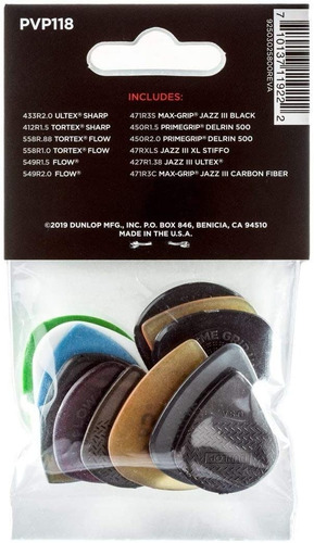 Picks Para Guitarra Dunlop Pack X12 Pvp 118