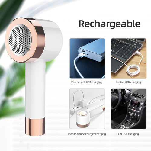 Tela Eléctrica Recargable Usb 2 En 1 Y Lint R, Color Blanco