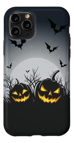 iPhone 11 Pro Halloween Caso Scary Calabaz B08h2vpbmx_300324