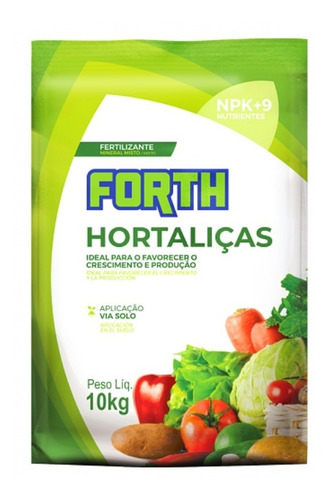 Fertilizante Adubo Forth Hortaliças Saco 10 Kg Hortas