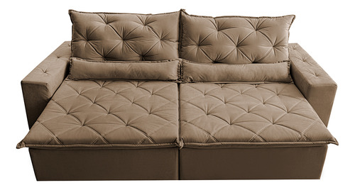Cama inBox Lisboa/Magnum 2,12 Sofá Castor Liso