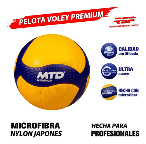 Pelota De Vóley Mtd M5000 Microfibra Japonés Mt-880 #5