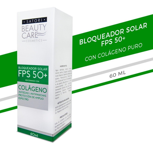 Bloqueador Solar Facial Fps50+ Colágeno Vegano Beauty Care