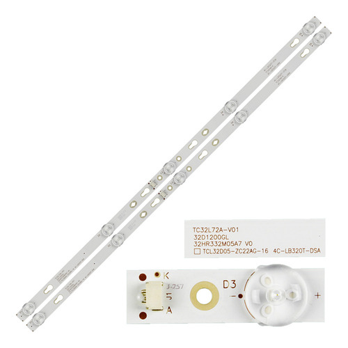 Dt Kit Leds 32pfl4765/f8 (2tiras 5leds) - Aluminio, Nuevo