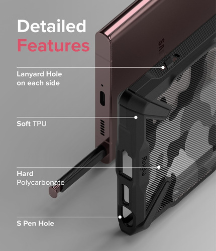 Imagen 5 de 6 de Funda Ringke Fusion X Design Para Samsung Galaxy S22 Ultra