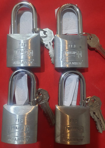 Candado Phillips 113 Gl Metálico (4pz) Nivel De Seguridad 5