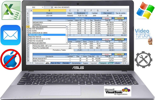 Imagen 1 de 6 de Sistema Estructuras De Costos Excel + Inflación (ver Video)