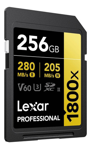 Cartão De Memória 256gb 280mb/s Lexar Uhs-ii Sdxc 1800x