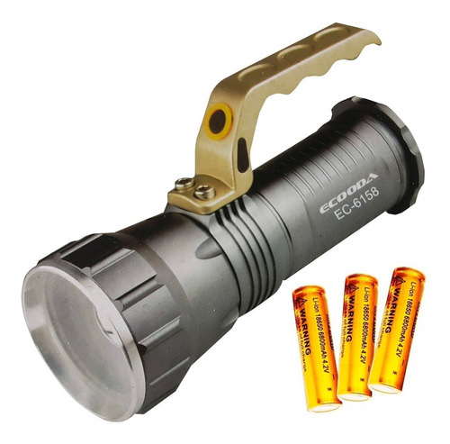Lanterna Tatica Holofote /farol 108000w Zoom 3 Baterias   T6