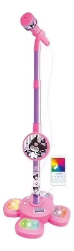 Infantil Karaoke Micrófono Juguete Con Base Bocina Luces