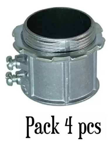 Conector 2 Pulgadas Para Tubo Conduit Emt Pack 4 Pcs