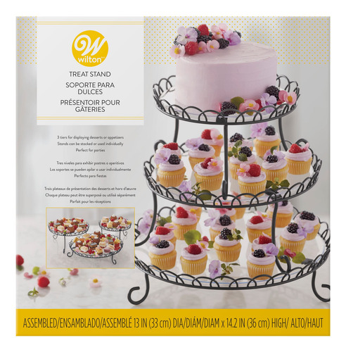 Soporte De 3 Niveles 13'' Para Postres Wilton Con Base En