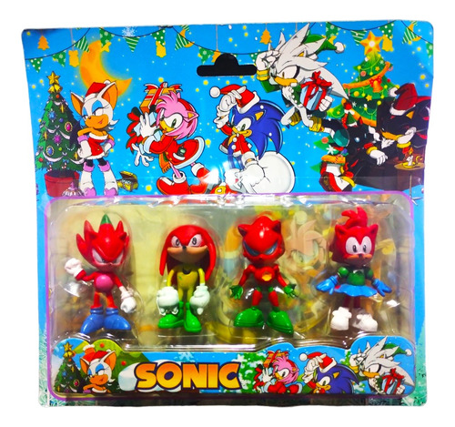 Muñecos Sonic Y Amigos  X 4 En Blister 