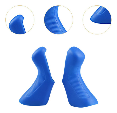 2 Piezas De Cubierta De Palanca De Cambios De Bicicleta Azul