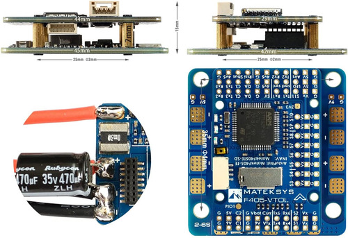 Matek F405 Vtol Stm32f405rgt6 Controlador De Vuelo Osd Incor
