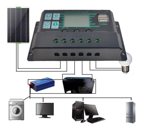 Regulador De Batería Del Panel Solar 20-60a Mppt 60a