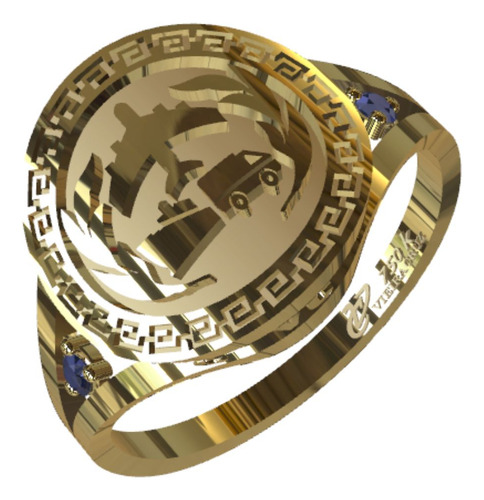 Anel De Formatura Logística Em Ouro 18k