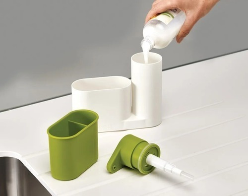 Organizador De Baño / Cocina Dispensador Jabon Porta Esponja