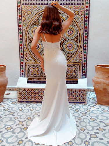 Vestido Novia Fiesta Egresadas Blanco Importado