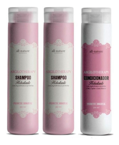 Shampoo Argilotherapy E Condicionador Hidr All Nature 3 Unid