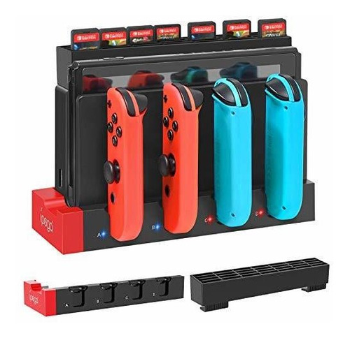 Base De Carga Para Nintendo Switch Joy-cons Con Soporte Para