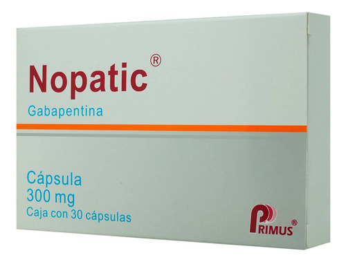 Nopatic 300mg Caja Con 30 Cápsulas 300mg Caja Con 30 Cápsula