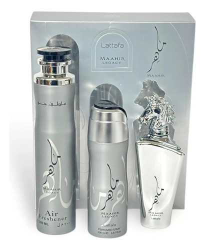 Conjunto De Presentes Perfume Lattafa Maahir Legacy Para Homens 100ml/200ml/3